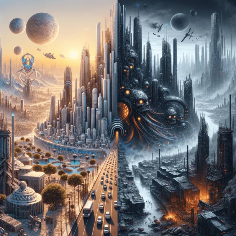 "Utopia or Dystopia? Exploring Societal Themes in Sci-Fi"